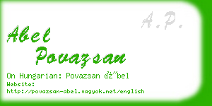 abel povazsan business card